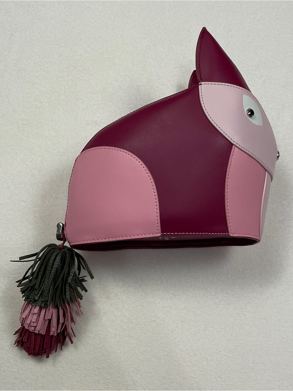 Kate Spade Nadia Leather Fox Pink Red Structured Handbag